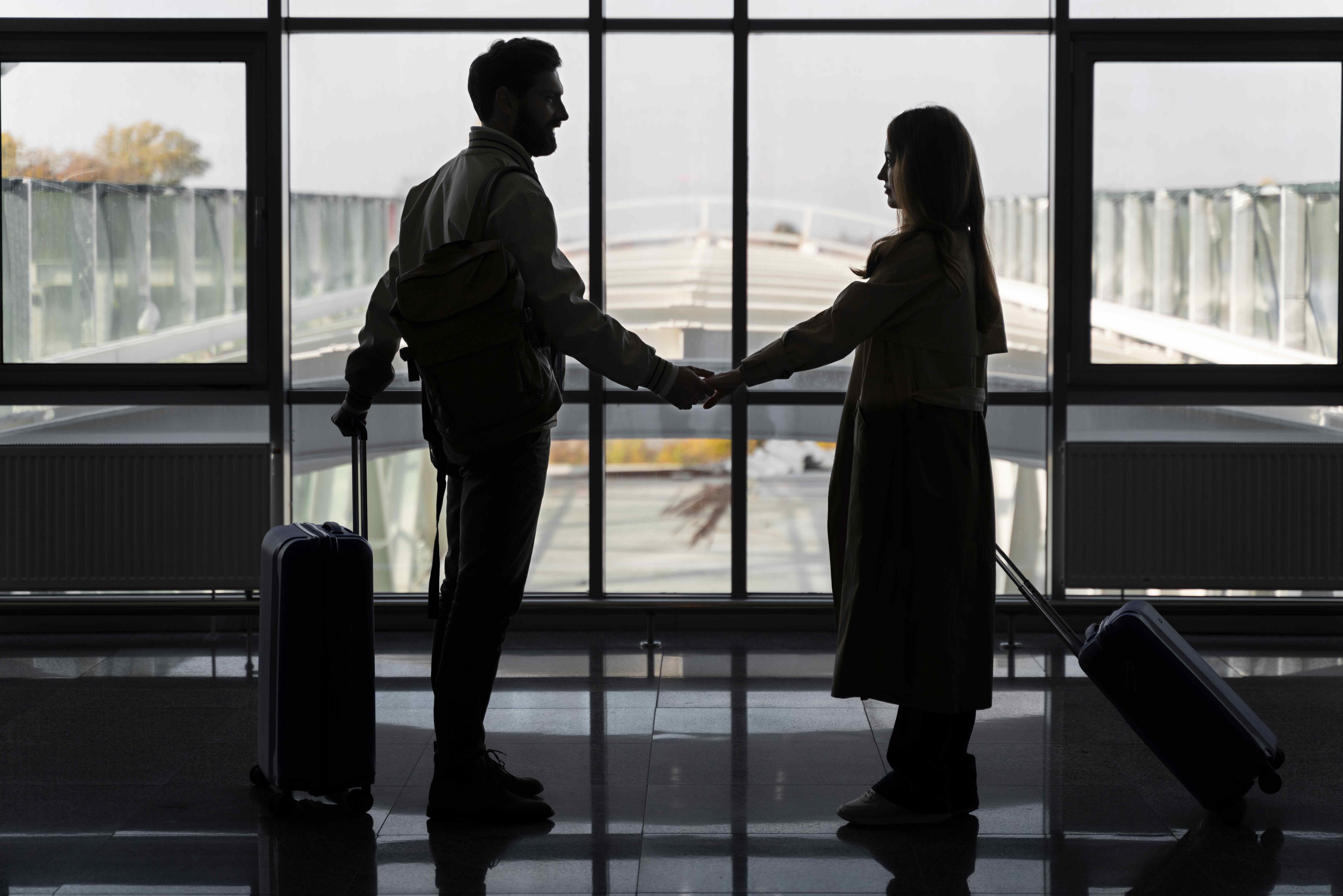 Couple at airport